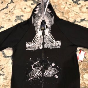 Zippered Hooded Sweater (Hoody) Sz XXL